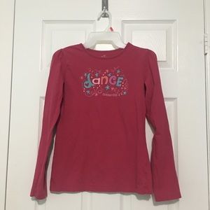 cute y2k vintage pink long sleeve baby tee